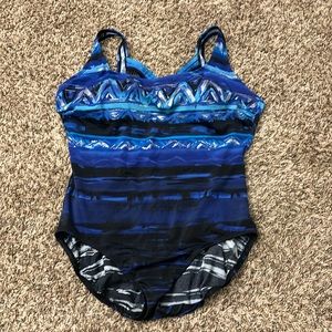 St. John’s Bay Size 16 Blue Swimsuit